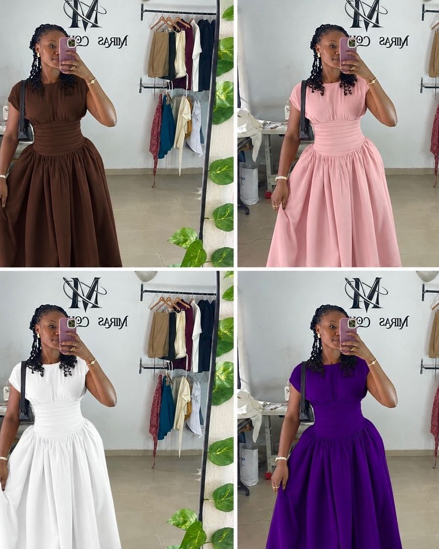 The ready-to-wear dress in four colours